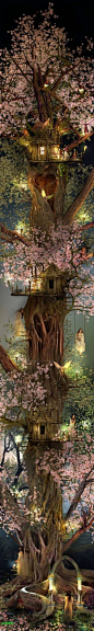 创意树屋房子建筑设计图集丨微型迷你临时树林建筑/酒店住宅树屋建筑