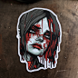 waiwai_The_girls_face_is_dirty_sticker_in_the_style_of_moody_co_bd15d424-0dc0-4b5f-9276-b7ece1cde221