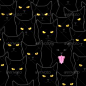 Black Cats Pattern by Evellean | GraphicRiver
