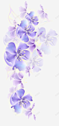 手绘紫色花朵 页面网页 平面电商 创意素材