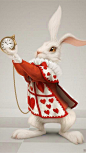 iPhone 壁纸 爱丽丝梦游仙境 兔子 红桃皇后