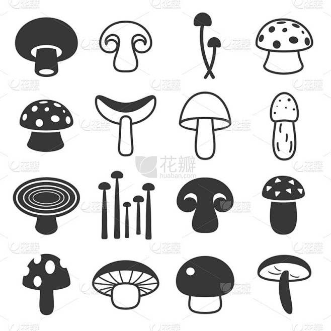 矢量蘑菇可爱图标