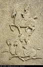 浮雕古代骑马图片