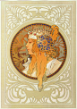 慕夏（mucha）——《拜占庭发夹》1897 ​