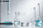 科学实验室玻璃器皿组以透明液体溶液为研发理念。