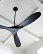 This super cool, super sleek all-black Maverick ceiling fan from Monte Carlo helps you make a big, bold statement in your home. It flaunts hand-carved balsa wood blades and uses a DC motor, so it's really energy-efficient and delivers strong performance a