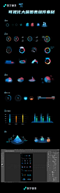 可视化大屏图表组件素材