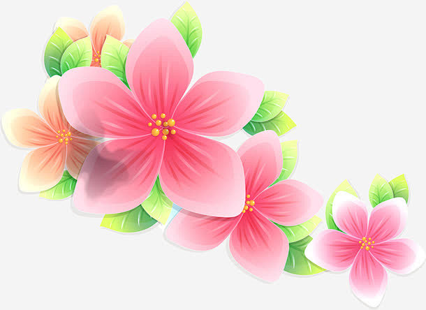 创意海报效果卡通花朵高清素材页面网页平面电商创意素材png素材