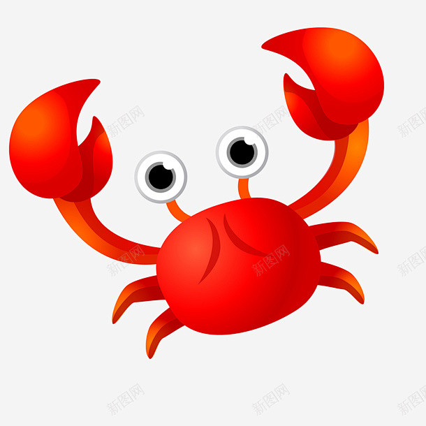 卡通螃蟹动物矢量图 免费下载 页面网页 ...