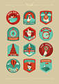 Motivational badges on Behance