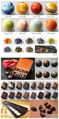 日本大阪Rhiga皇家酒店（Rhiga Royal Hotels）的L’éclat巧克力店推出的以太阳系8大行星为主题的巧克力套装，舍得吃吗？