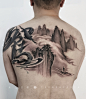 无上出品——山水之韵
将山水纹于肌肤，是把自然的意境融入生命。每一道线条，都勾勒出山河的壮丽；每一抹色彩，都晕染出自然的神韵。