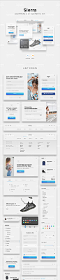 Sierra UI Kit 简洁双配色电子商务网页UI设计模版 ui素材-淘宝网
