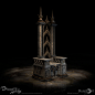 Demon's Souls - Throne of the False King Assets, Leonard Hermoso : I was responsible for modeling and texturing the throne. For the kits, Seth Baldwin created the initial shapes for all the kits and I was responsible for additional design for a handful of