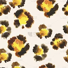 矢量插图与原始水彩背景。