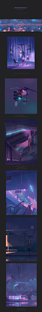 【故事插画】夜晚的余光_MORNCOLOUR__插画师作品_涂鸦王国gracg.com