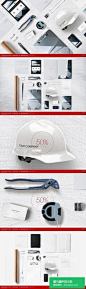 CreativeMarket - Construction Company Branding Mock-up 335573