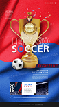 2018俄罗斯足球世界杯冠军奖杯PSD网页模板Football World Cup web template#tiw251f6502 :  