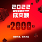 双十一红黑大字销售喜报方形海报