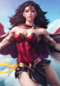 Wonder Woman Descend by Artgerm