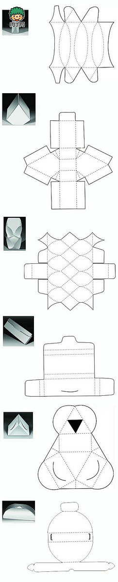 9种包装盒展开图 刀模模切设计图-╭★肉...