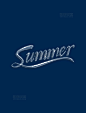 夏日summer酸性玻璃艺术字