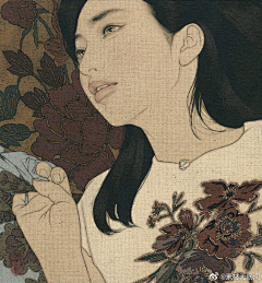 普栗子采集到美人画