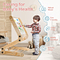 ikkle Foldable Triangle Climber, 3 in 1 Wooden Climbing Triangle Ladder, Indoor Kids Play Gym Activity Climber Structure, Learning Waldorf Toys, Montessori Climbing Toys for Kids Toddlers : Toys & Games