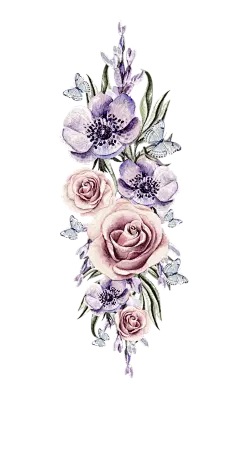 手绘花 蝴蝶 叶子 花环 钻石 花瓣 png素材