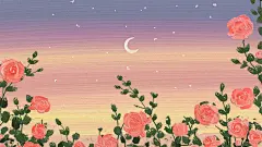 油画风唯美抖音封面背景图