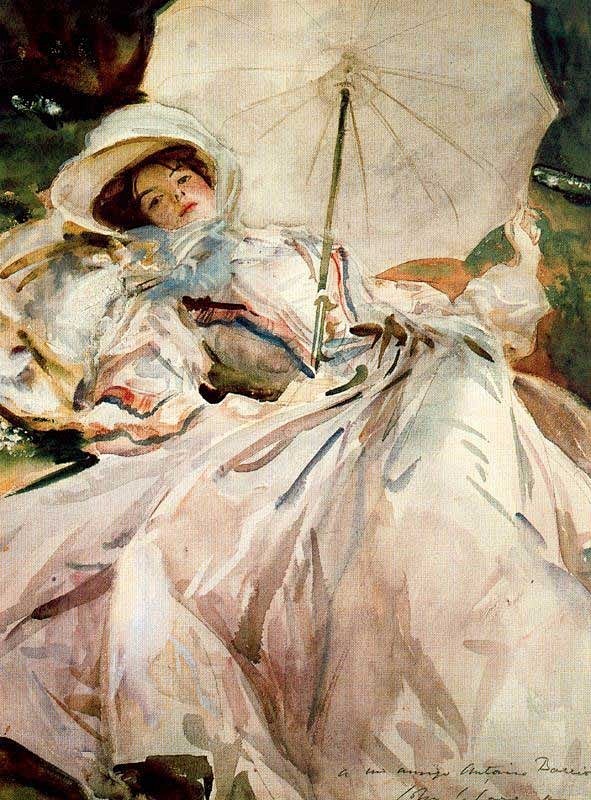 约翰·萨金特夫人1900年与阳伞