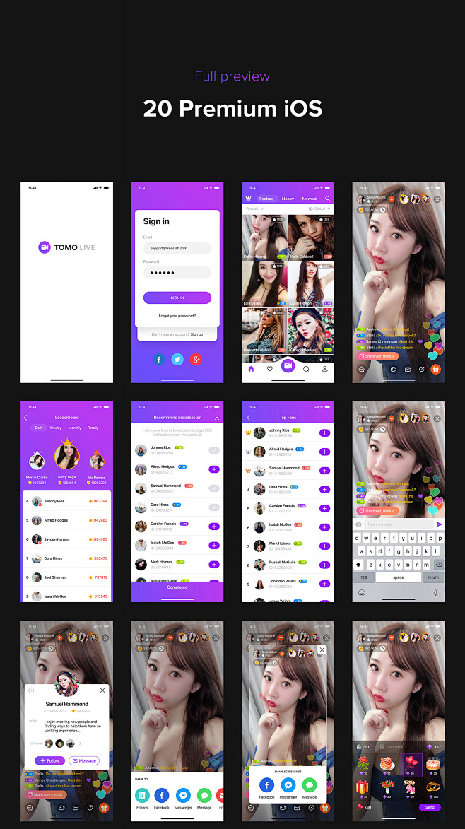 UI Kits : TOMO Video...