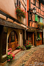 法國阿爾薩斯Alsace鵝卵石步道