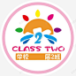 小学圆形班级图案图标