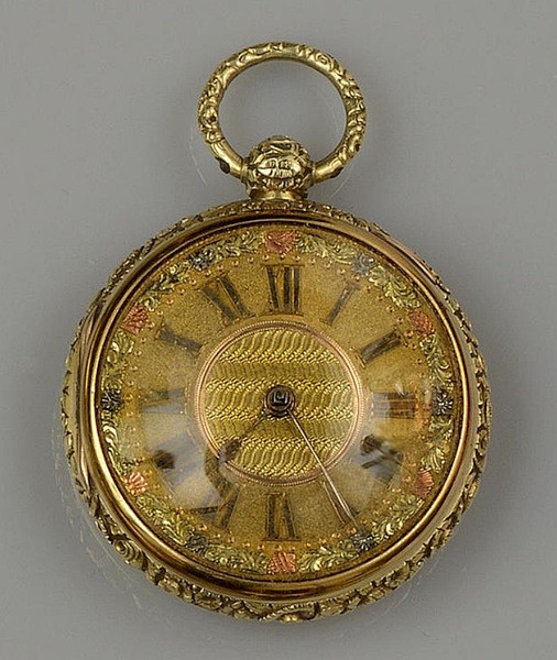 1818年的伦敦 18K 开面黄金怀表，...