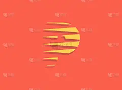 P字母快，速度运动标志。运动风格的未来主义的斜面设计有用的交付海报，工业，赛车识别和更多
