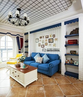 地中海风格一居室内效果图片