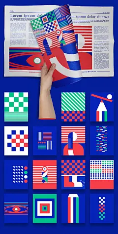 #UI中国·优秀会员作品推荐#   原创几何图形设计 作者：熊大渔夫UX  查看更多高清大图 戳：O网页链接 ​​​​