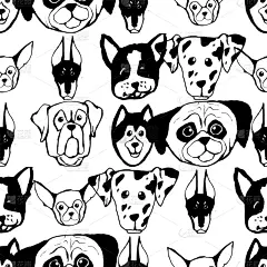 狗,斗牛犬,四方连续纹样,可爱的,纯种犬,大麦町,梗犬,纺织品,肖像,壁纸