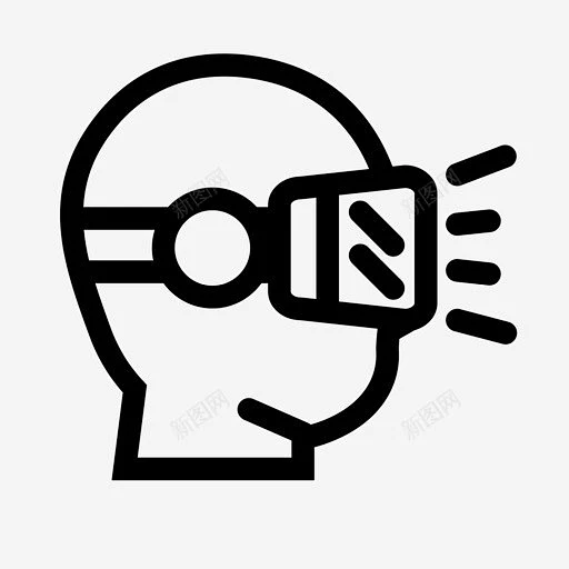 虚拟现实护目镜佩戴虚拟现实耳机图标 计算机 icon 标识 标志 UI图标 设计图片 免费下载 页面网页 平面电商 创意素材-花瓣网