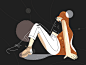 6hexcodes Rafael Mayani challenge Character photoshop colors brush ILLUSTRATION  girls