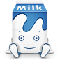 卡通牛奶盒子PNG图标