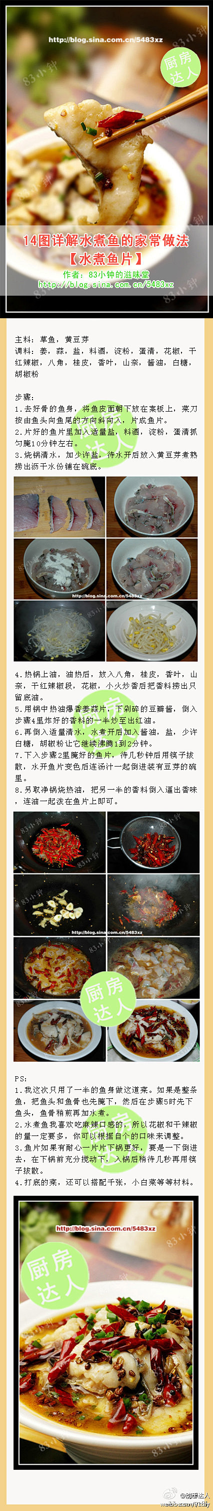 14图详解水煮鱼的家常做法－【水煮鱼片】...