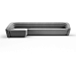 Fabric sofa with chaise longue GRANTURISMO | Sofa with chaise longue by Reflex