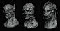 Daily sculpts 193-222 ( Space opera, sci-fi fantasy Aliens ), Gustavo Zampieri : So for this month(s) i decided to develop a little further than just flying heads (lol), unfortunately has a lot of setbacks and compromises so couldn't make these on a real 
