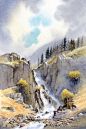 来自英国水彩艺术家 David Bellamy 风光绘画作品一组