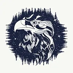 #素材资源#复古印花文艺宇宙艺术色块动物手绘插图 AI矢量设计素材 传送门&gt;&gt;&gt;O网页链接 ​​​​