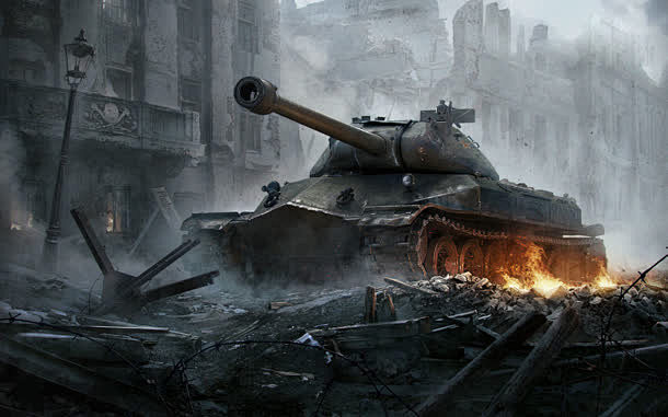 战斗着的坦克素材海报背景