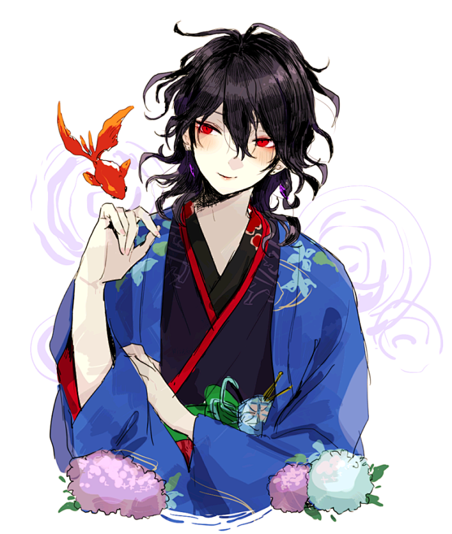 71沐湷搬运71偶像梦幻祭朔间零青年男子唯美壁纸和风和服pixivid