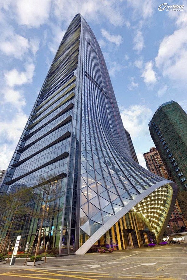 弧形玻璃结构 中国深圳京基100大厦设计...